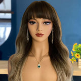 Maxbell Realistic Mannequin Head Female Mannequin Head with Shoulder for Jewelry Wig Style B