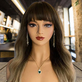 Maxbell Realistic Mannequin Head Female Mannequin Head with Shoulder for Jewelry Wig Style B