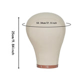 Maxbell Canvas Mannequin Head Model Manikin Wig Display Stand for Scarf Beauty Salon 21inch