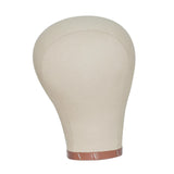 Maxbell Canvas Mannequin Head Model Manikin Wig Display Stand for Scarf Beauty Salon 21inch