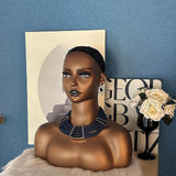 Maxbell Mannequin Head Fashion Female Mannequin Head for Displaying Necklace Jewelry