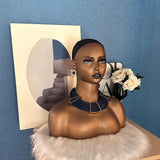 Maxbell Mannequin Head Fashion Female Mannequin Head for Displaying Necklace Jewelry