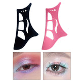 Maxbell Eyeshadow Stencil Portable Silicone Reusable Eye Makeup Tool for Women Girls Black