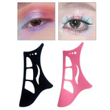 Maxbell Eyeshadow Stencil Portable Silicone Reusable Eye Makeup Tool for Women Girls Black