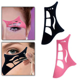 Maxbell Eyeshadow Stencil Portable Silicone Reusable Eye Makeup Tool for Women Girls Black