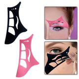 Maxbell Eyeshadow Stencil Portable Silicone Reusable Eye Makeup Tool for Women Girls Black