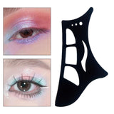 Maxbell Eyeshadow Stencil Portable Silicone Reusable Eye Makeup Tool for Women Girls Black