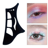 Maxbell Eyeshadow Stencil Portable Silicone Reusable Eye Makeup Tool for Women Girls Black