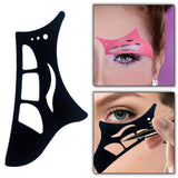 Maxbell Eyeshadow Stencil Portable Silicone Reusable Eye Makeup Tool for Women Girls Black