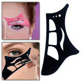 Maxbell Eyeshadow Stencil Portable Silicone Reusable Eye Makeup Tool for Women Girls Black