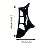 Maxbell Eyeshadow Stencil Portable Silicone Reusable Eye Makeup Tool for Women Girls Black