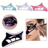 Maxbell Eyeshadow Stencil Portable Silicone Reusable Eye Makeup Tool for Women Girls Black