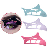 Maxbell Eyeshadow Stencil Portable Silicone Reusable Eye Makeup Tool for Women Girls Black
