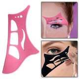 Maxbell Eyeshadow Stencil Portable Silicone Reusable Eye Makeup Tool for Women Girls Pink