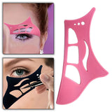 Maxbell Eyeshadow Stencil Portable Silicone Reusable Eye Makeup Tool for Women Girls Pink