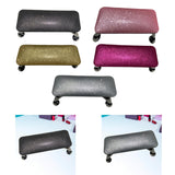 Maxbell Nail Art Hand Rest Pillow for Home Use Waterproof Professional Metal Bracket Black