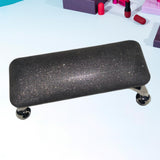Maxbell Nail Art Hand Rest Pillow for Home Use Waterproof Professional Metal Bracket Black