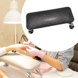 Maxbell Nail Art Hand Rest Pillow for Home Use Waterproof Professional Metal Bracket Black
