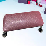 Maxbell Nail Art Hand Rest Pillow for Home Use Waterproof Professional Metal Bracket Pink