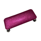 Maxbell Nail Art Hand Rest Pillow for Home Use Waterproof Professional Metal Bracket Rose Red