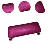 Maxbell Nail Art Hand Rest Pillow for Home Use Waterproof Professional Metal Bracket Rose Red