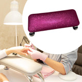 Maxbell Nail Art Hand Rest Pillow for Home Use Waterproof Professional Metal Bracket Rose Red