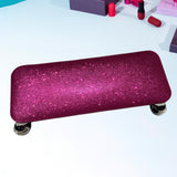 Maxbell Nail Art Hand Rest Pillow for Home Use Waterproof Professional Metal Bracket Rose Red