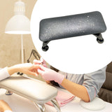 Maxbell Nail Art Hand Rest Pillow for Home Use Waterproof Professional Metal Bracket Silvery