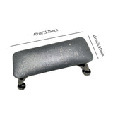 Maxbell Nail Art Hand Rest Pillow for Home Use Waterproof Professional Metal Bracket Silvery