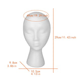 Maxbell Foam Mannequin Head Display Stand Foam Wigs Head for Hairpieces Wigs Glasses