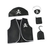 Maxbell 5 Pieces Kids Pirate Costume Set Performance Decor Festival Dress up Clothes
