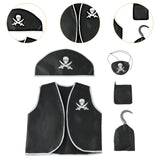 Maxbell 5 Pieces Kids Pirate Costume Set Performance Decor Festival Dress up Clothes