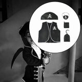 Maxbell 5 Pieces Kids Pirate Costume Set Performance Decor Festival Dress up Clothes