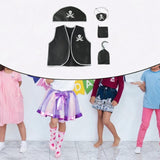 Maxbell 5 Pieces Kids Pirate Costume Set Performance Decor Festival Dress up Clothes