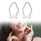 Maxbell 2 Pieces Facial Smile Trainer Portable Practical Easy to Wear Beauty Trainer Silver