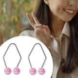 Maxbell 2 Pieces Facial Smile Trainer Portable Practical Easy to Wear Beauty Trainer Pink