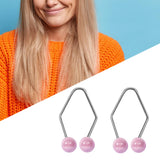Maxbell 2 Pieces Facial Smile Trainer Portable Practical Easy to Wear Beauty Trainer Pink