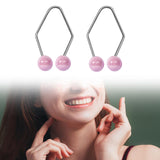 Maxbell 2 Pieces Facial Smile Trainer Portable Practical Easy to Wear Beauty Trainer Pink