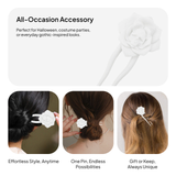 Maxbell Halloween Hairpin Chignon Pin Flower Hair Fork Holiday Skull Rose Hair Stick