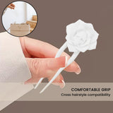 Maxbell Halloween Hairpin Chignon Pin Flower Hair Fork Holiday Skull Rose Hair Stick