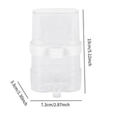 Maxbell Non Mess Bird Feeder Water Drinker Clear Cup for Pet Parrot Canary Lovebirds