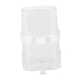 Maxbell Non Mess Bird Feeder Water Drinker Clear Cup for Pet Parrot Canary Lovebirds
