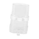 Maxbell Non Mess Bird Feeder Water Drinker Clear Cup for Pet Parrot Canary Lovebirds