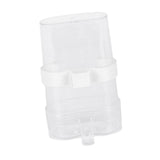 Maxbell Non Mess Bird Feeder Water Drinker Clear Cup for Pet Parrot Canary Lovebirds
