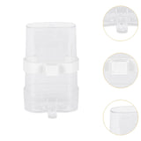 Maxbell Non Mess Bird Feeder Water Drinker Clear Cup for Pet Parrot Canary Lovebirds