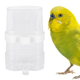 Maxbell Non Mess Bird Feeder Water Drinker Clear Cup for Pet Parrot Canary Lovebirds