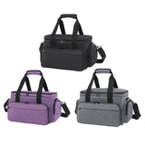 Maxbell Travel Cosmetic Bag Tote Compartment Bag for Travel Vacation Business Trips Black