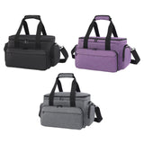 Maxbell Travel Cosmetic Bag Tote Compartment Bag for Travel Vacation Business Trips Black