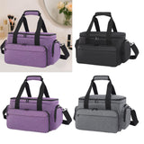 Maxbell Travel Cosmetic Bag Tote Compartment Bag for Travel Vacation Business Trips Black