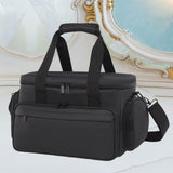 Maxbell Travel Cosmetic Bag Tote Compartment Bag for Travel Vacation Business Trips Black